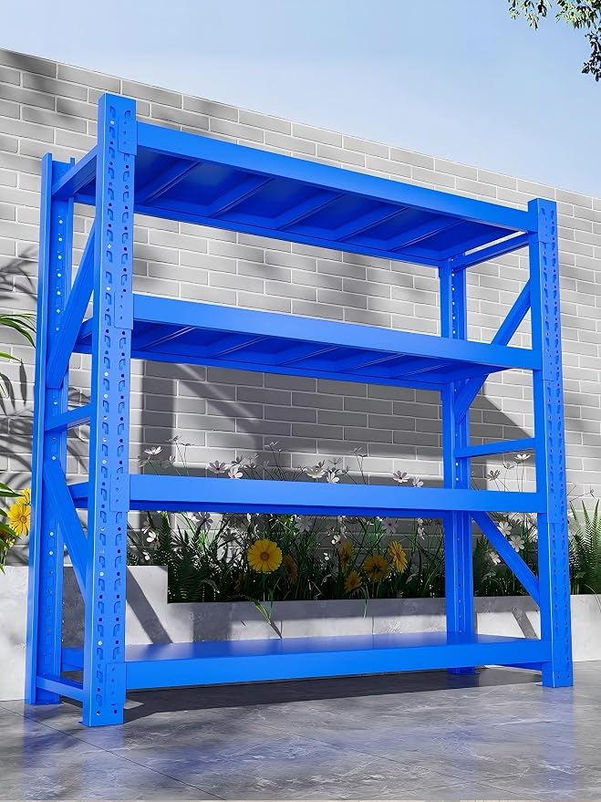 Storage Shelves Heavy Duty, Metal Garage Shelving Units, 4 Tier Storage Rack by Unknown
