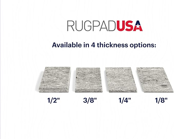 RUGPADUSA - Dual Surface - 8'x10' - 1/2" Thick - Felt + Rubber - Non-Slip - Image 9