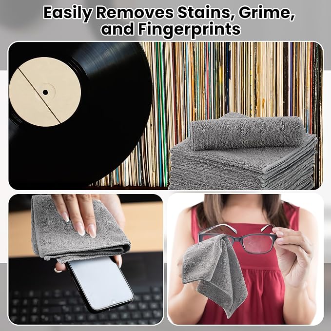 Honeydak 8 Pack Microfiber Record Cleaning Cloth, TV Screen, Musical Instrument - Image 7