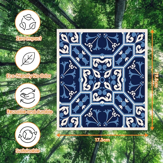 Morigins Swedish Dish Clothes Pack of 6, Absorbent Hand Towels - Image 2