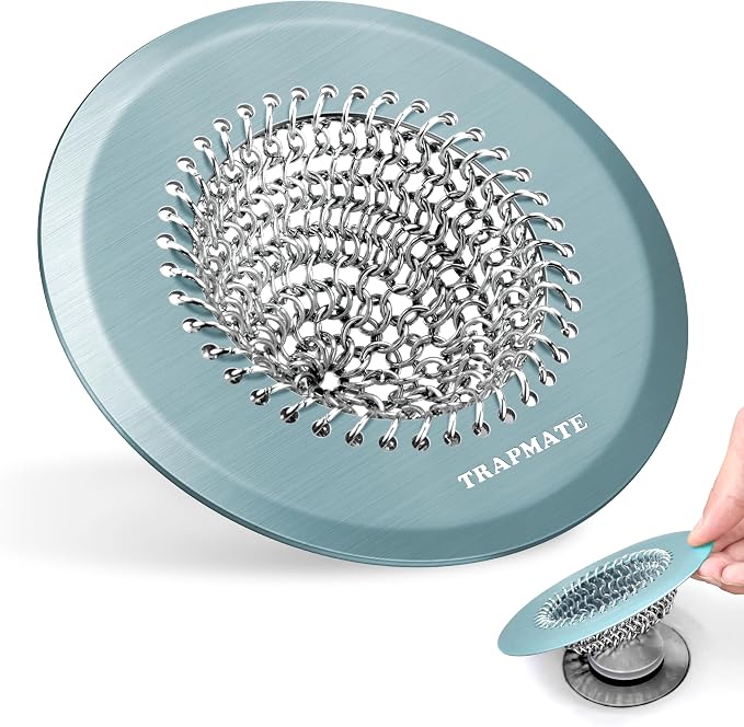 TRAPMATE Reversible Bathtub Drain Protector Hair Catcher/Easy Clean & Fast by TRAPMATE