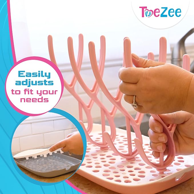 Baby Bottle Drying Rack Space Saving Countertop Baby Bottle Holder, Drying Rack - Image 4