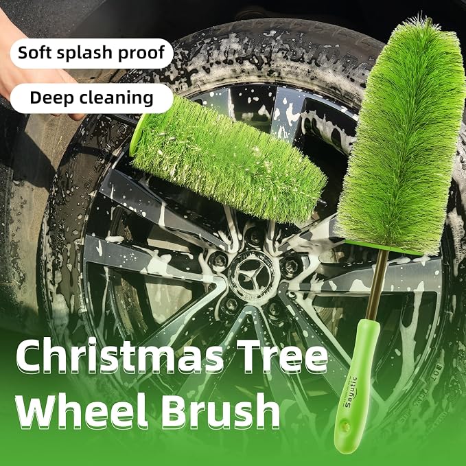 Wheel Cleaning Brush Hub Clean Tool and Rim Detailing Brush - Image 3