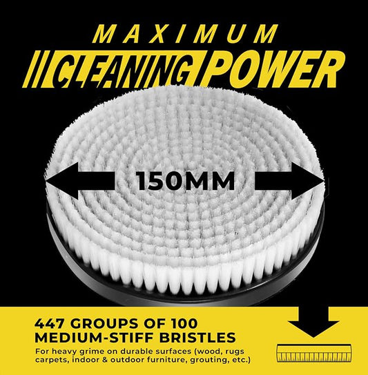 VViViD Drill Backing Plate + Power Scrub Brush Attachment, 150mm Diameter Large - Image 2