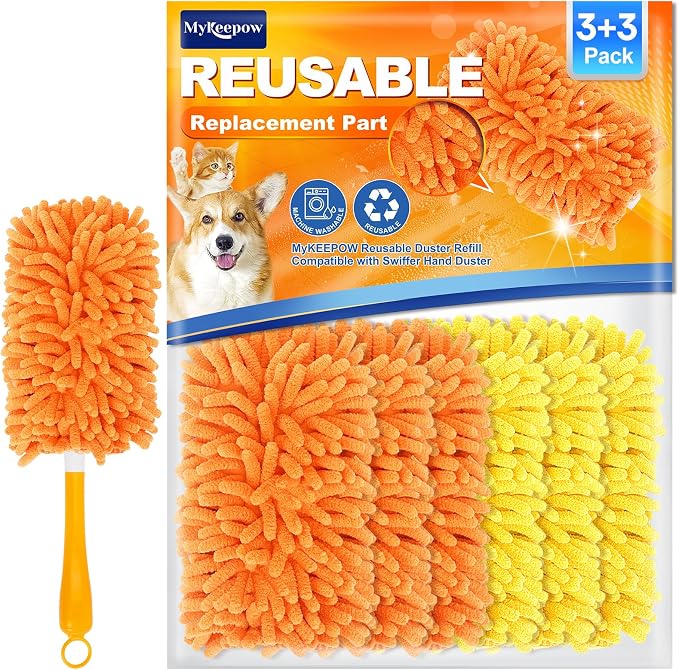 Reusable Duster Refill for Swiffer Hand Duster, 360 Degree Duster Refills for by MyKEEPOW