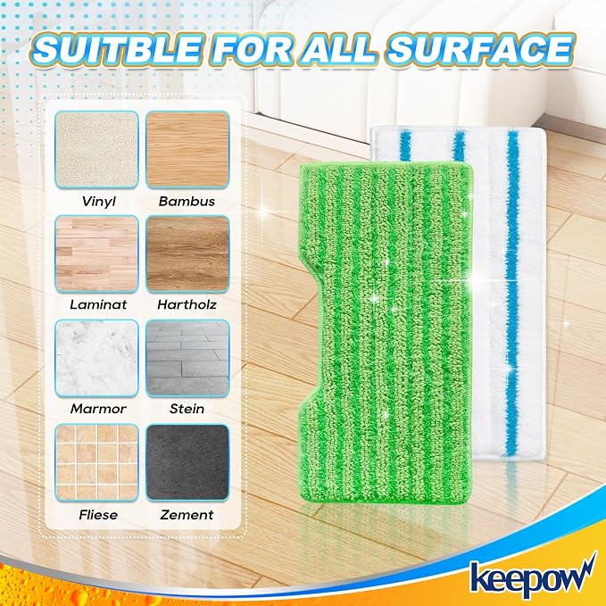 KEEPOW Reusable Mop Replacement Pads Compatible - Image 6