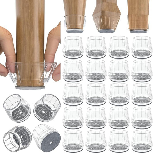24PCS Silicone Chair Leg Floor Protectors by Violibar