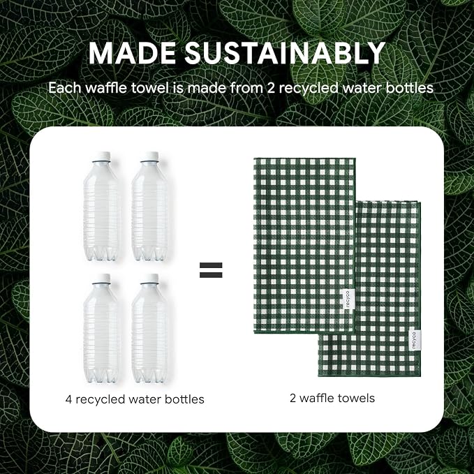RECYCO Waffle Kitchen Towel Set of 2 - Image 5
