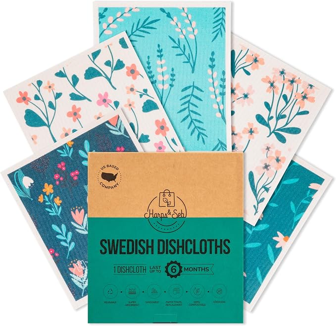 Harps&Seb Swedish Dishcloths for Kitchen Dish Towels by HarpsSeb