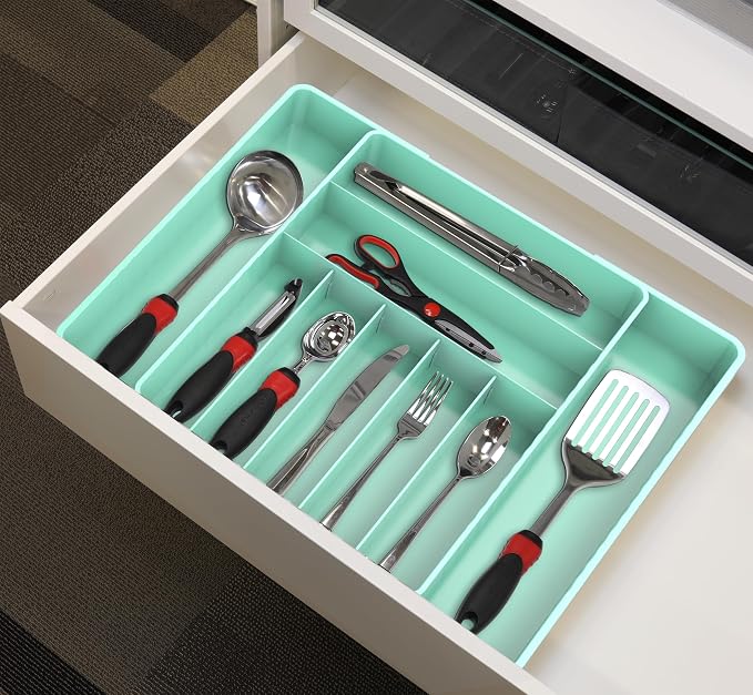 Simple Houseware Expandable Kitchen Drawer Flatware Organizer - Image 8