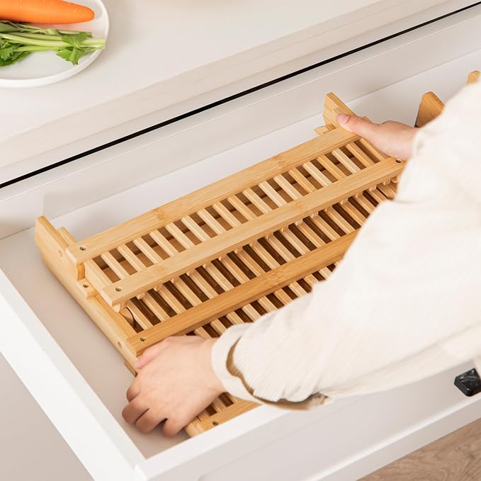 HBlife Bamboo Dish Drying Rack - Image 5