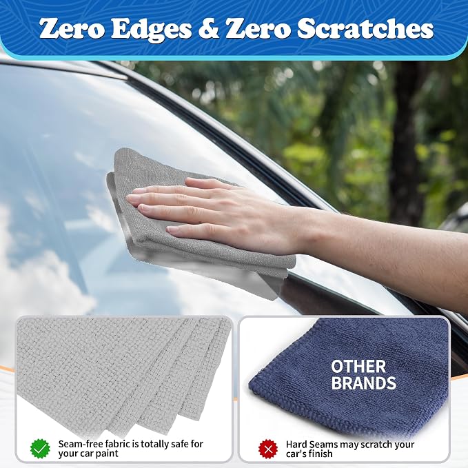 FIXSMITH Shop Towels, Microfiber Cleaning Cloth Bulk, 200 Pack Microfiber Towels - Image 4