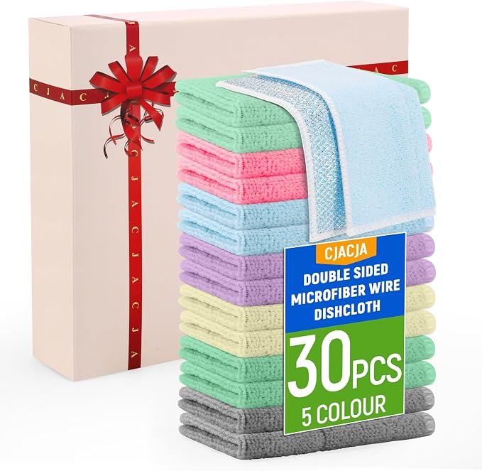 Double Side Non Scratch Wire Dishcloth 30pcs-Multipurpose Wire Dishwashing Rags by Unknown