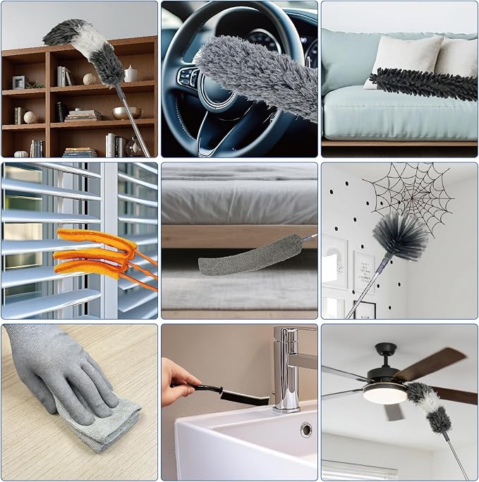 13PCS Feather Duster Kit, Microfiber Duster - Image 4