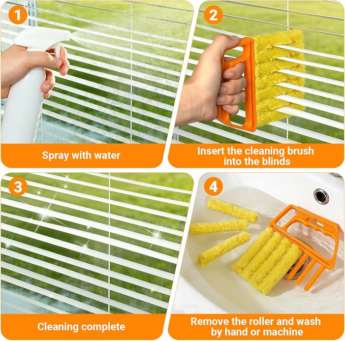 3pcs Window Blind Cleaner Duster Tool, 2026 New Cleaning Tools, 7 Fingers - Image 4