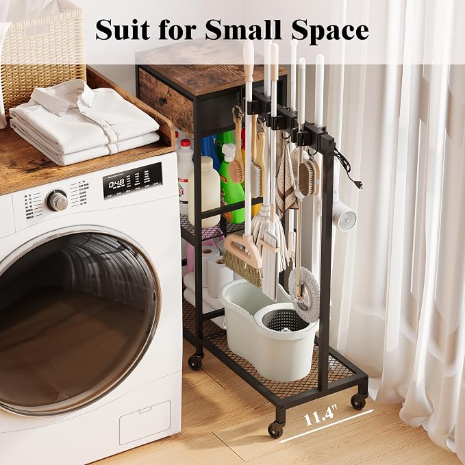 Heavy Duty Metal Cleaning Cart - Image 2