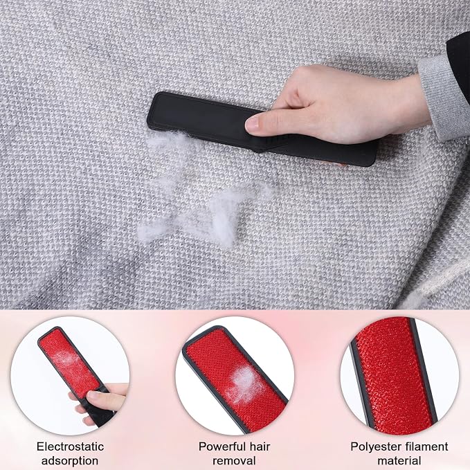 6 Pack Foldable Lint Brush Pet Hair Remover Portable Mini Clothes Brush - Image 5