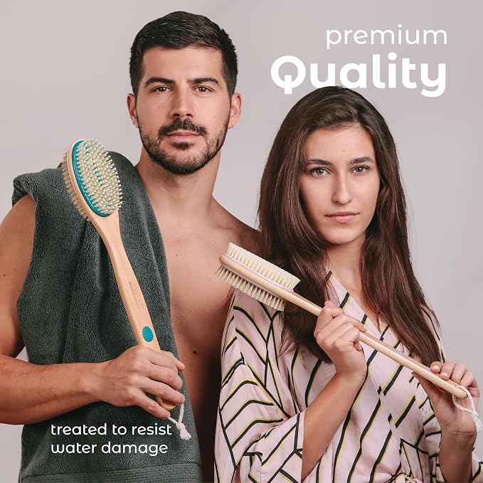MainBasics Back Scrubber for Shower – Long Handle Dual-Sided Brush for Body - Image 8