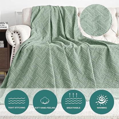 MYSKY HOME Couch Cover Sage Green Sofa Covers, Sectional Couch Covers for 2 Cushion Couch, Geometrical Couch Cover Living Room Sofa Throws Sofa Slipcovers for Pets, Dogs(X-Large, 91" x 118", Sage)