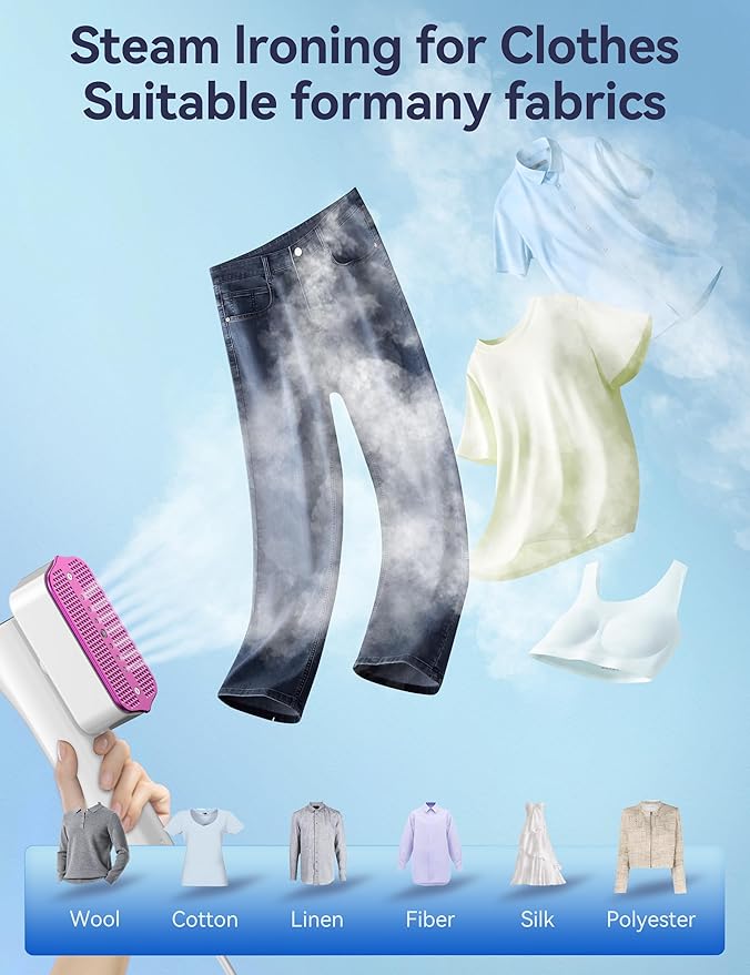 Steamer for Clothes, Sundu Portable Handheld Garment Steamer, 15s Fast Heat-up - Image 3