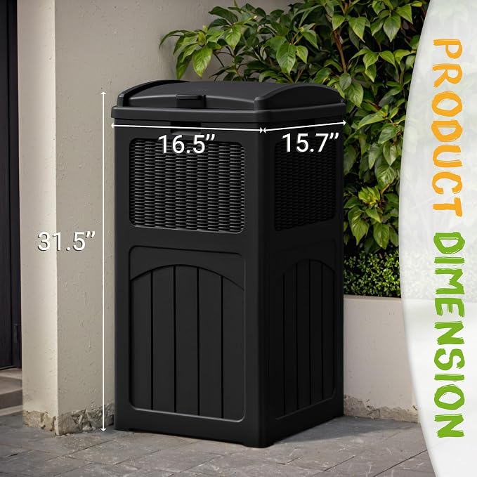 YESHOMY 4 Pack Outdoor Trash Can - Image 7