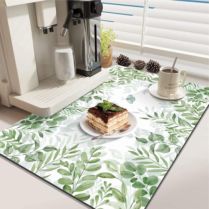 LOKHOM Dish Drying Mat for Kitchen Counter, Drain Rack Mat for Counter Coffee - Image 3
