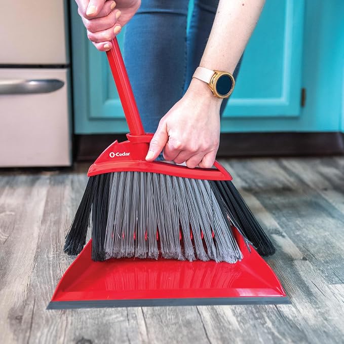O-Cedar Pet Pro Broom with Step-On Dustpan | Remove 99% with One Sweep | - Image 7