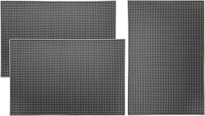 Tebery 3 Pack Rubber Bar Mat 18 x 12, Thick Durable and Stylish Bar Service by Tebery