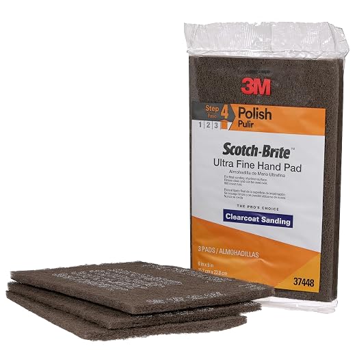 Scotch-Brite Ultra Fine Grade 7448 Hand Pad, 6 in x 9 in Hand Pads, Nonwoven by 3MIndustrial