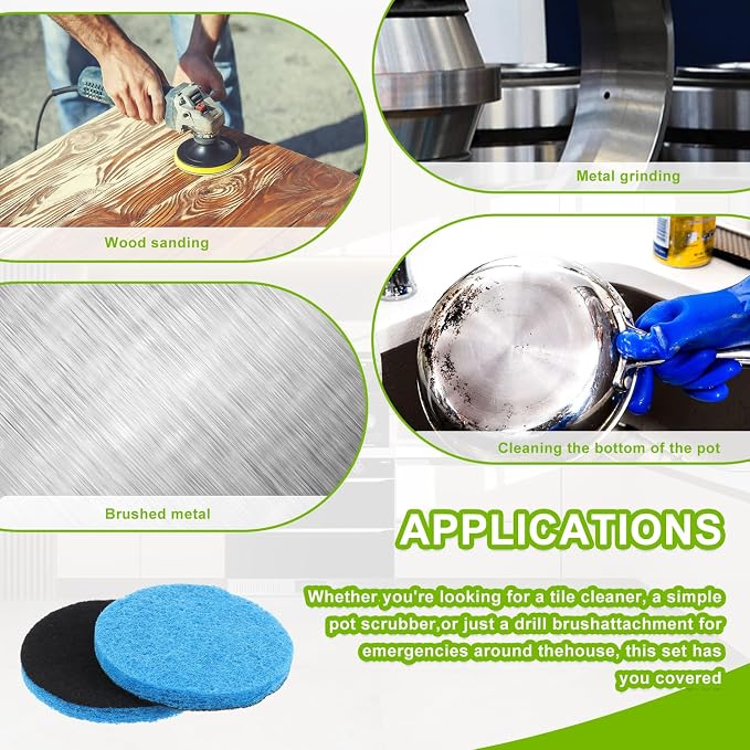 16pcs Microfibre Pads Power Scrubber Pads Set Electric Scrubber Replacement - Image 7