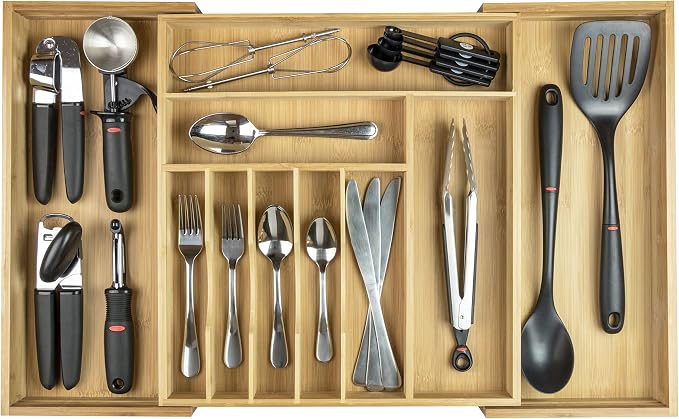 KitchenEdge Premium Silverware, Flatware and Utensil Organizer by KitchenEdge