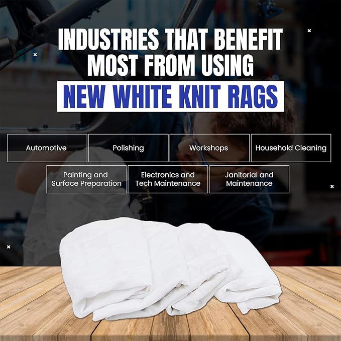New White Cotton Tshirt Paint Rags - Image 5