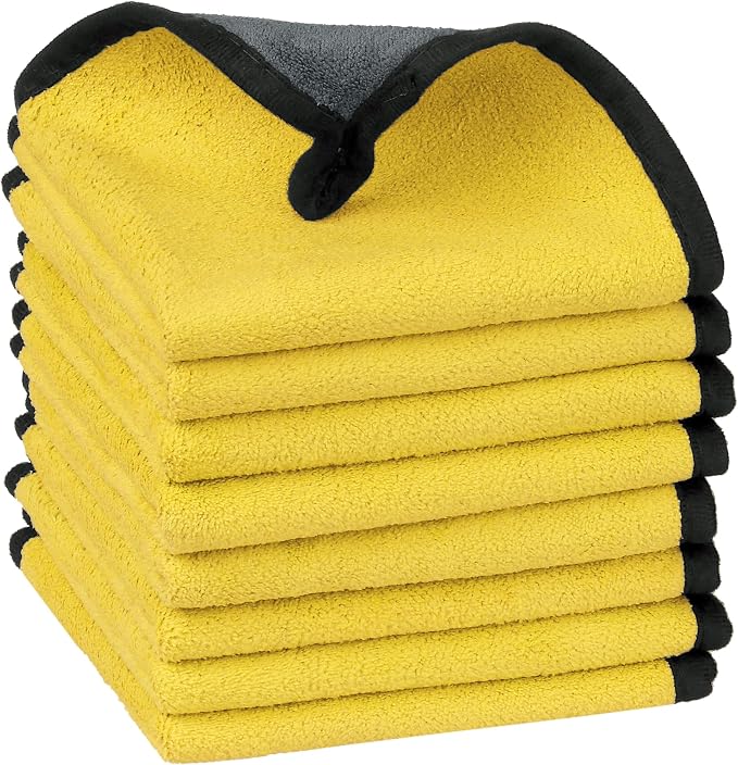 uxcell Car Cleaning Cloths, 8 Pack Soft Premium Microfiber Towels by uxcell