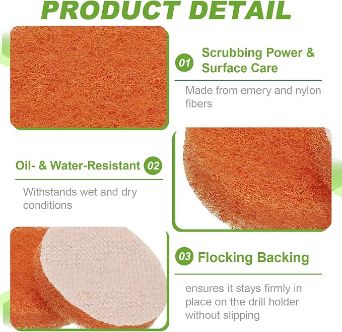 Power Scrub Pads, Scrubbing Pads 2000 Grits Scouring Discs - Image 3