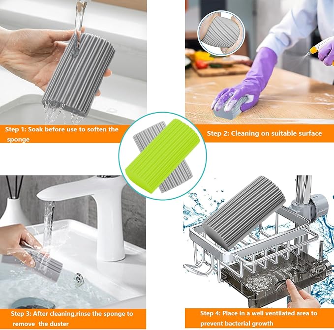 6-Pack Damp Clean Duster Sponge, Duster Cleaning Sponge - Image 6