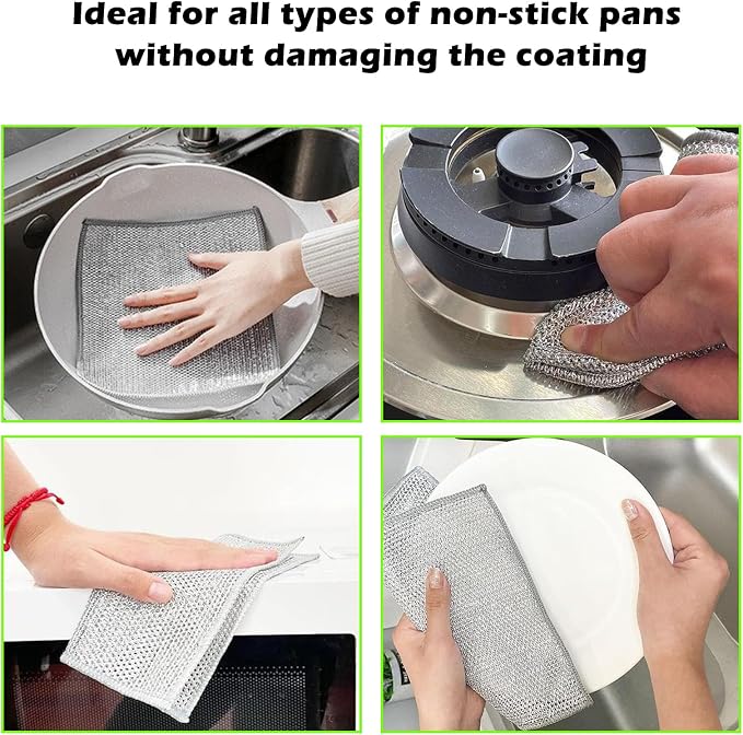 12 PCS Non-Scratch Wire Dishcloths - Image 2