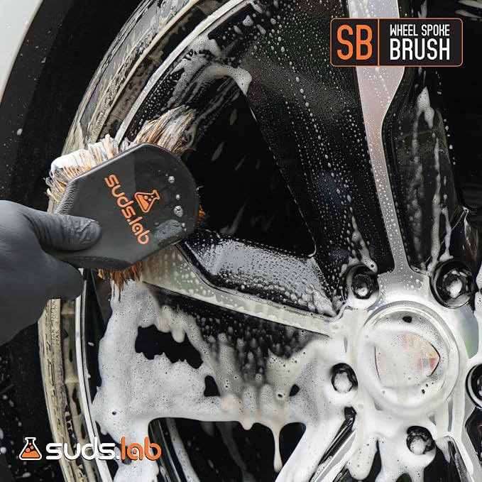 Suds Lab SB Wheel Spoke Tire Brush, Soft Bristle Wheel Cleaner Brush - Image 8