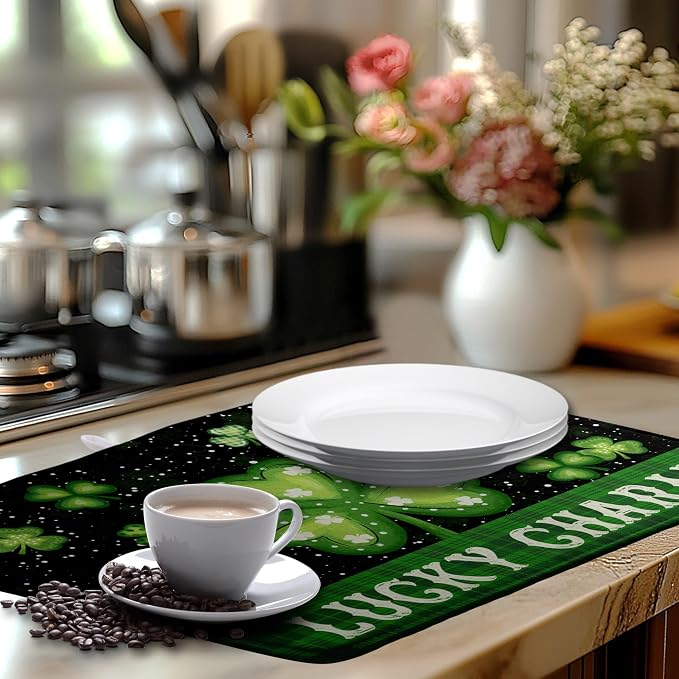 St Patricks Day Spring Dish Drying Mats St Patrick's Day Lucky Dish Mat - Image 6