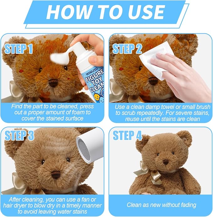 Figure & Plush Toy Cleaner - 5oz Foam Spray - Image 6