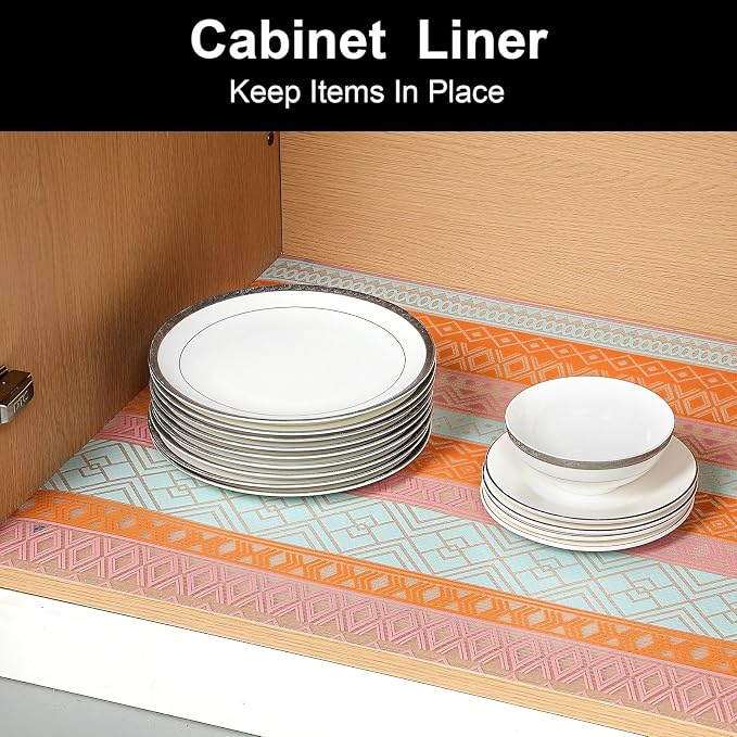 Cooyes Shelf Liners for Kitchen Cabinets Waterproof & Oil-Proof Kitchen - Image 4