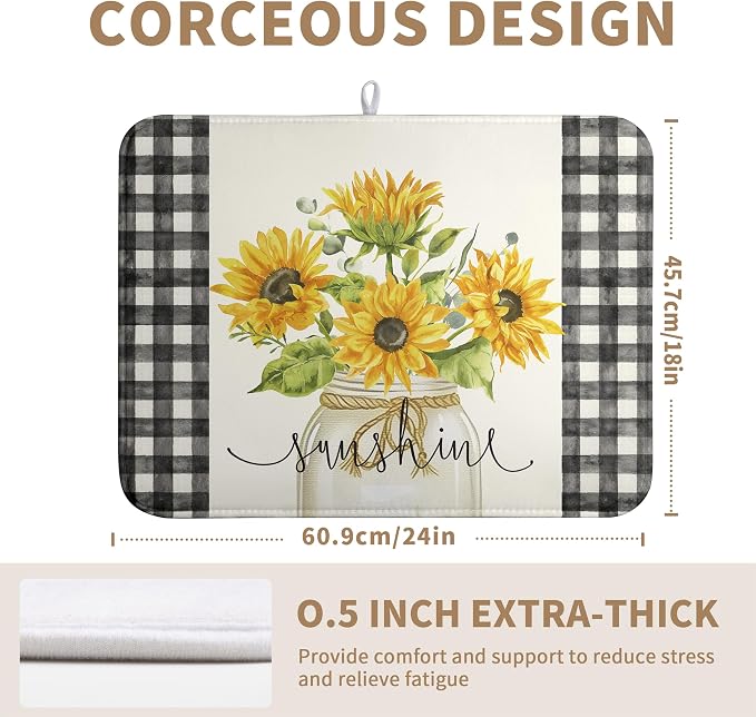 Summer Sunflower Dish Drying Mats - Image 4