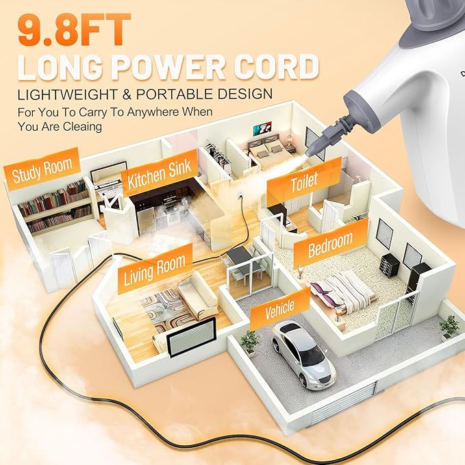 Multi-Surface Handheld Pressurized Steam Cleaner - Image 5