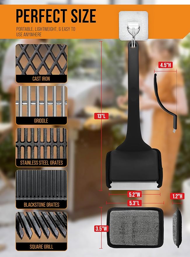 Grill Brush Bristle Free, Grill Cleaner Brush - Image 5