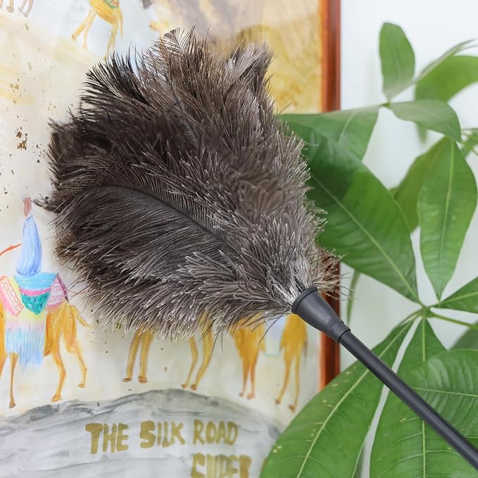 Natural Ostrich Feather Duster 14.9 inch Fluffy Mini Dusters - Image 6