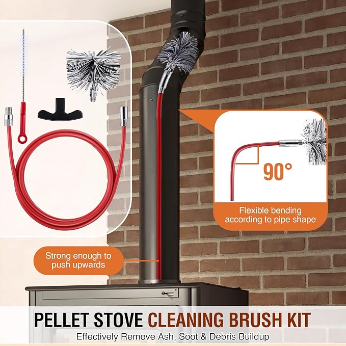 Feekoon Pellet Stove Cleaning Kit, 10 FT Flexible Steel Rod - Image 3