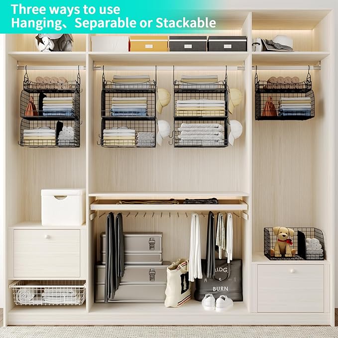HapiRm Hanging Closet Organizer Storage - Image 4