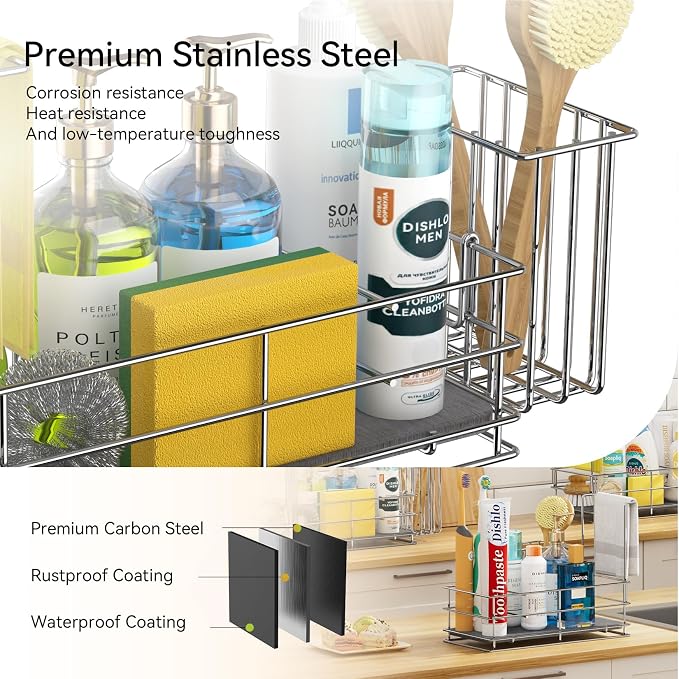 Yofidra Sponge Holder for Kitchen Organizer: Sink Caddy - Image 5
