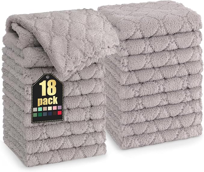 Homaxy 18 Pack Kitchen Dish Cloths, Super Soft and Absorbent Coral Velvet Dish by Homaxy