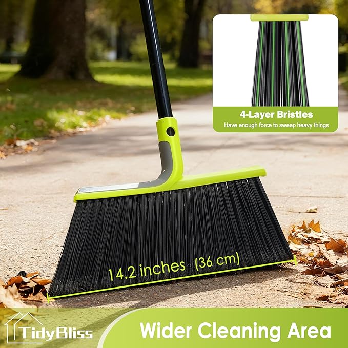 Outdoor Broom Heavy Duty, 56 inches Tall Commercial Soft Bristle Angle Brush - Image 2