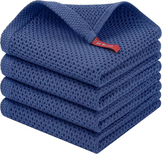 Homaxy 100% Cotton Waffle Weave Kitchen Dish Cloths, Quick Drying Dish Rags by Homaxy